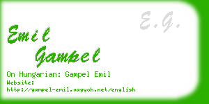 emil gampel business card